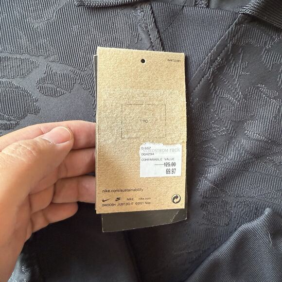 Nike Tech Pack Polo Medium Black Floral Long Sleeve Dri Fit NWT Soccer Rugby - Picture 7 of 10